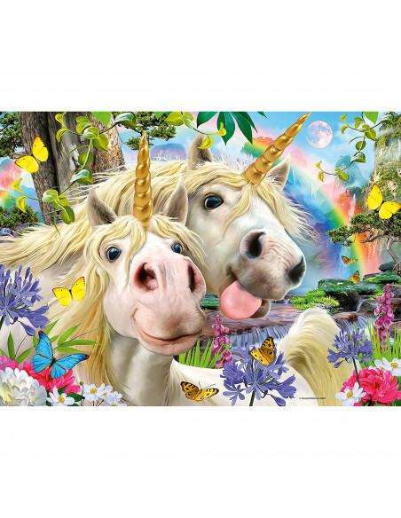 PUZZLE SELFIE CU UNICORNI, 100 PIESE,RVSPC12898