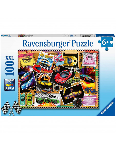 PUZZLE MASINI DE CURSE, 100 PIESE,RVSPC12899