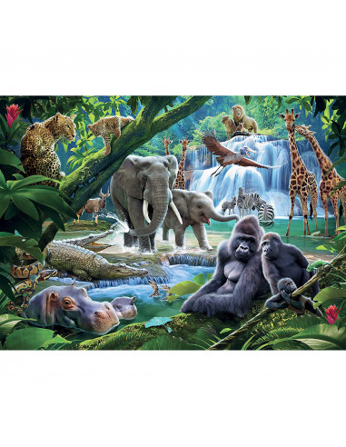 PUZZLE ANIMALE DIN JUNGLA, 100 PIESE,RVSPC12970