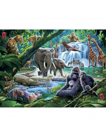 PUZZLE ANIMALE DIN JUNGLA, 100 PIESE,RVSPC12970