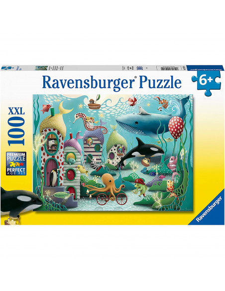 PUZZLE ANIMALE SUBACVATICE, 100 PIESE,RVSPC12972