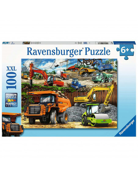 PUZZLE VEHICULE DE CONSTRUCTII, 100 PIESE,RVSPC12973