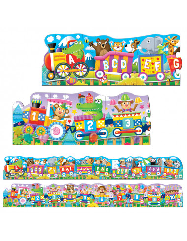 SET 2 PUZZLE-URI TRENUL URIAS CU NUMERE SI LITERE -