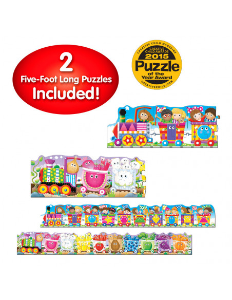 SET 2 PUZZLE-URI TRENUL URIAS CU CULORI SI FORME,TLJ109564
