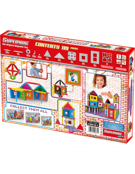 SUPERMAG MY HOUSES - SET CONSTRUCTIE 119 PIESE,SM0631