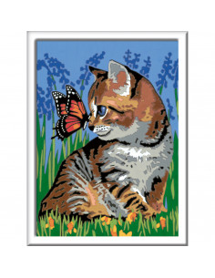 PICTURA PE NUMERE - PISICUTA SI FLUTURAS,RVSPBN28935 2