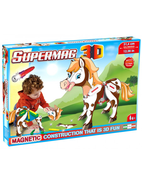 Supermag 3D - Jucarie Cu Magnet Ponei,SM0603