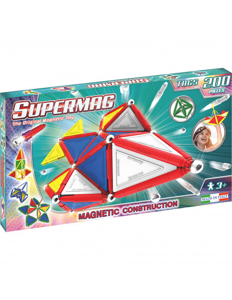 SUPERMAG TAGS PRIMARY - SET CONSTRUCTIE 200 PIESE,SM0160