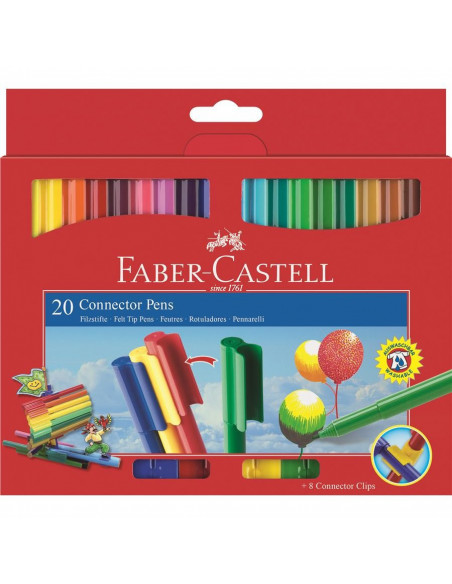 FC155520,CARIOCA 20 CULORI CONNECTOR FABER-CASTELL