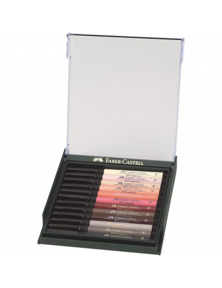 FC267424,Cutie 12 culori pitt artist pen tonurile pielii faber-castell FC267424,Cutie 12 culori pitt artist pen tonurile pielii faber-castell