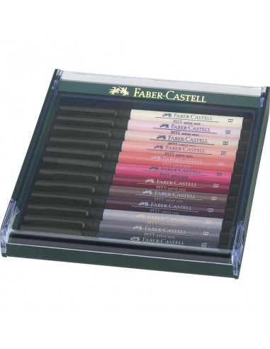 FC267424,Cutie 12 culori pitt artist pen tonurile pielii faber-castell FC267424,Cutie 12 culori pitt artist pen tonurile pielii faber-castell