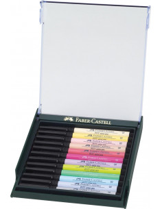 FC267420,Cutie 12 culori pitt artist pen nuante pastel faber-castell
