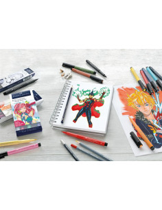 FC167124,Pitt artist pen manga set 6 negru faber-castell 2