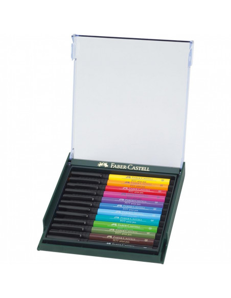 FC267421,Cutie 12 culori pitt artist pen nuante basic faber-castell FC267421,Cutie 12 culori pitt artist pen nuante basic faber-castell
