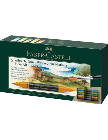 FC160309,Set 5 markere solubile peisaj a.durer faber-castell