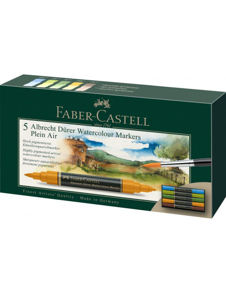 FC160309,Set 5 markere solubile peisaj a.durer faber-castell