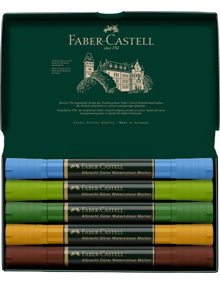 FC160309,Set 5 markere solubile peisaj a.durer faber-castell
