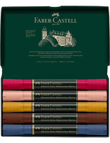 FC160307,Set 5 markere solubile portret a.durer faber-castell