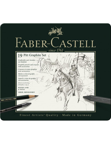 FC112973,Set pitt monochrome grafit 19 buc faber-castell
