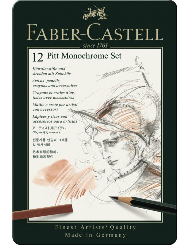 FC112975,Set pitt monochrome 12 buc nou faber-castell