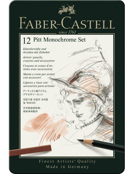 FC112975,Set pitt monochrome 12 buc nou faber-castell