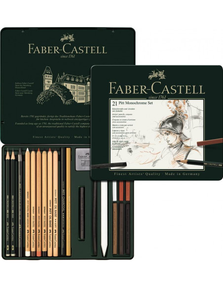 FC112976,Set pitt monochrome 21 bucati, faber-castell FC112976,Set pitt monochrome 21 bucati, faber-castell
