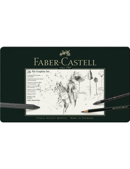 FC112974,Set pitt monochrome grafit 26 buc faber-castell FC112974,Set pitt monochrome grafit 26 buc faber-castell