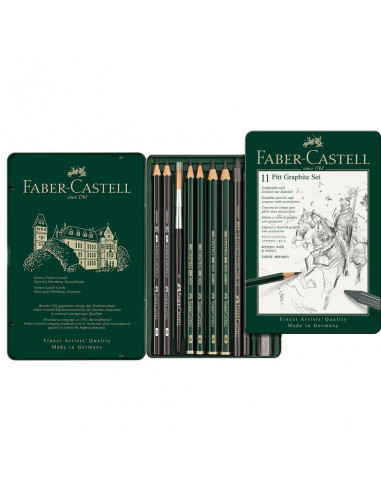 FC112972,Set pitt monochrome grafit 11 buc faber-castell