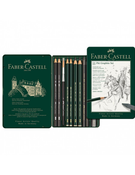 FC112972,Set pitt monochrome grafit 11 buc faber-castell