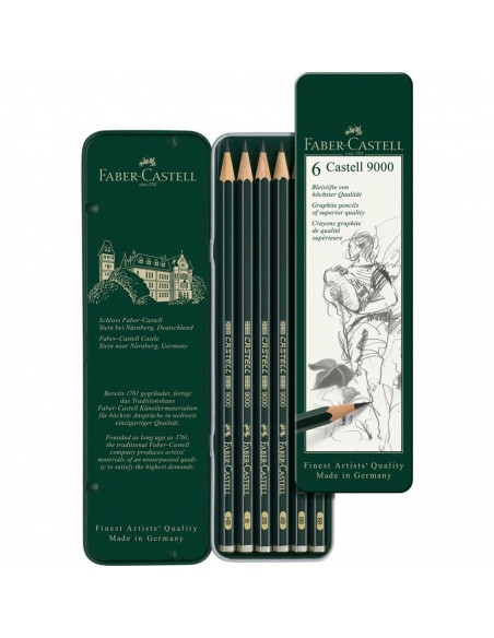 FC119063,SET 6 BUC CREION GRAFIT CASTELL 9000 FABER-CASTELL
