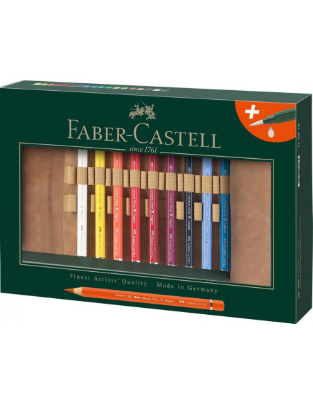 FC116918,Rollup 18 creioane colorate A.DURER MAGNUS+ accesorii FABER-CASTELL