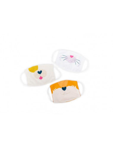Set 3 masti pentru copii - Catel, pisica si vulpe,EI-8952