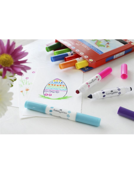 FC155170,CARIOCI CU STAMPILA 10 CULORI FABER-CASTELL