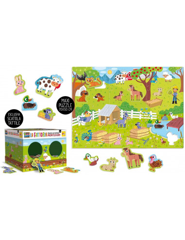 Joc tactil Montessori - Ferma,EX72484