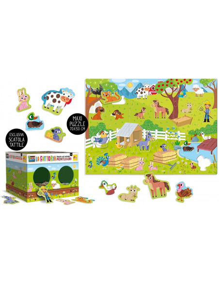 Joc tactil Montessori - Ferma,EX72484