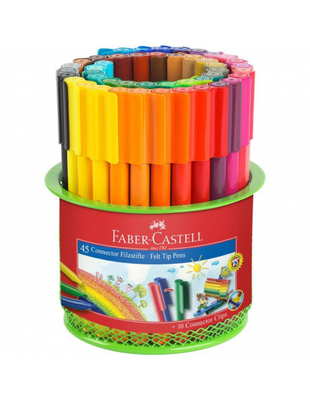 FC155545,CARIOCA 45 CULORI CONNECTOR+ SUPORT MESH FABER-CASTELL