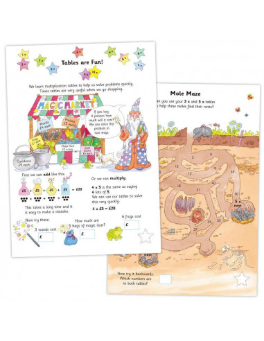 Carte cu activitati si abtibilduri - Tabla inmultirii,L3141F
