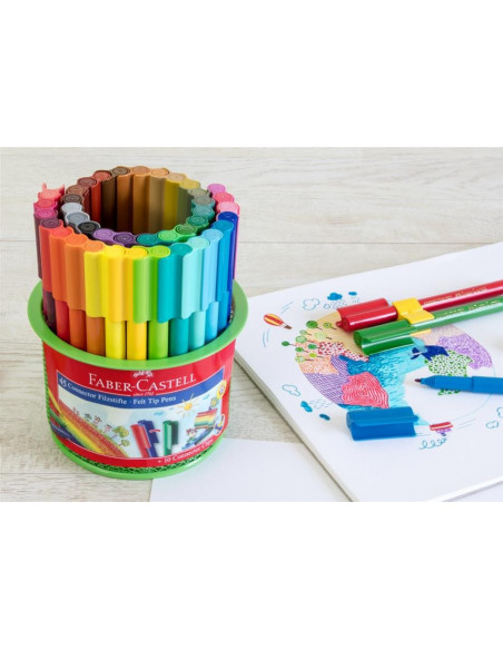 FC155545,CARIOCA 45 CULORI CONNECTOR+ SUPORT MESH FABER-CASTELL