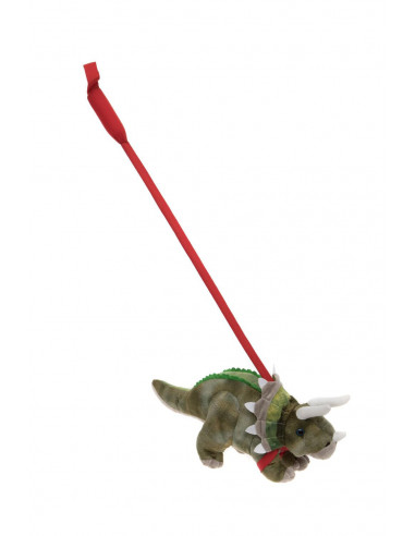 Triceratops din plus cu lesa,PL102