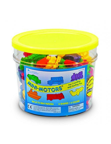 Mini vehicule pentru numarat - set 72 buc,LER0190