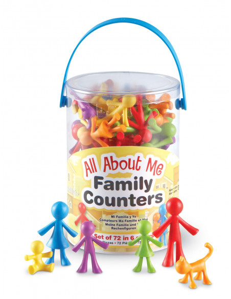Set pentru sortat si numarat - Familia mea (72 piese),LER3372