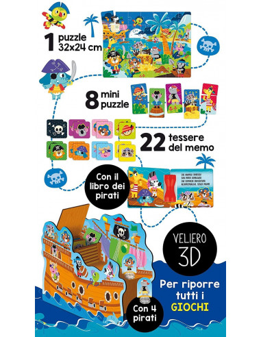 Joc Montessori - Corabia piratilor 3D,EX72743