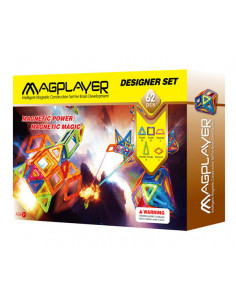 Joc de constructie magnetic - 62 piese,MPB-62 2