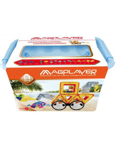 Joc de constructie magnetic - 64 piese,MPT-64 2