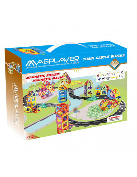 Joc de constructie magnetic - 99 piese,MPK-99