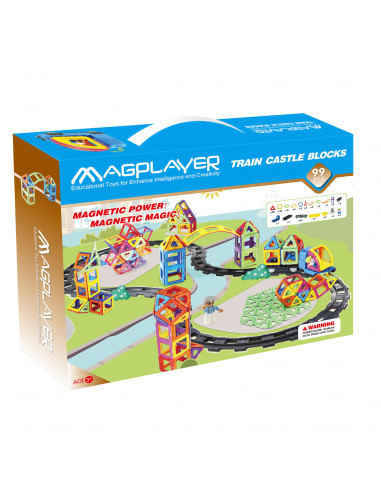 Joc de constructie magnetic - 99 piese,MPK-99