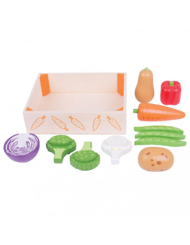 Cutiuta cu legume din lemn,BJ477