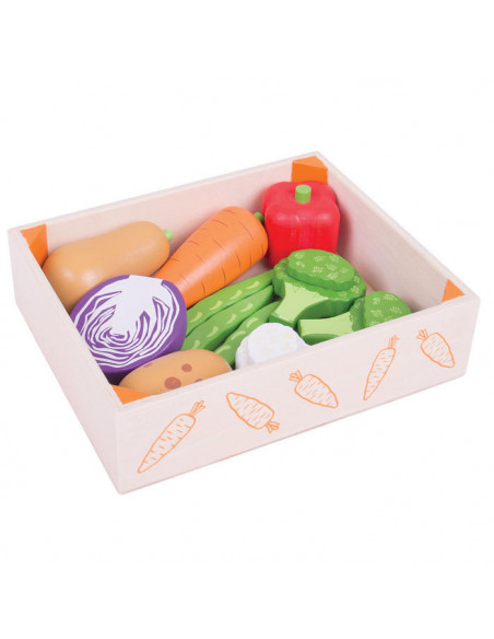 Cutiuta cu legume din lemn,BJ477