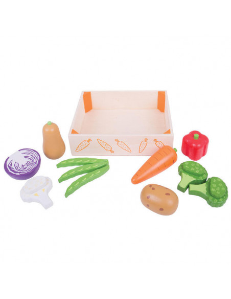 Cutiuta cu legume din lemn,BJ477