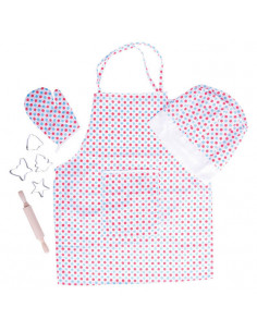 Set sortulet si accesorii alb cu buline,BJ633 2